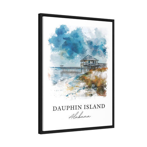 Dauphin Island Art, Dauphin Island Print, Dauphin Island AL Watercolor, Dauphin Island Gift, Travel Print, Travel Poster, Housewarming Gift