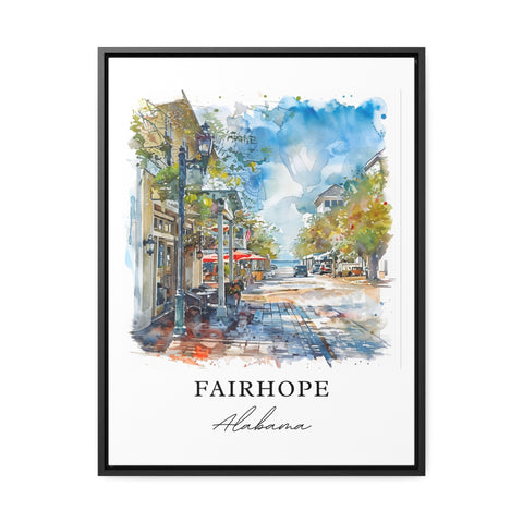 Fairhope AL Art, Fairhope Print, Fairhope Alabama Watercolor, Fairhope AL Gift, Travel Print, Travel Poster, Housewarming Gift