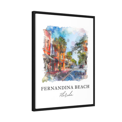 Fernandina Beach Art, Fernandina FL Print, Nassau County Watercolor, Fernandina Beach Gift, Travel Print, Travel Poster, Housewarming Gift