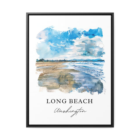 Long Beach WA Wall Art, Long Beach Print, Long Beach Watercolor, Long Beach Washington Gift, Travel Print, Travel Poster, Housewarming Gift