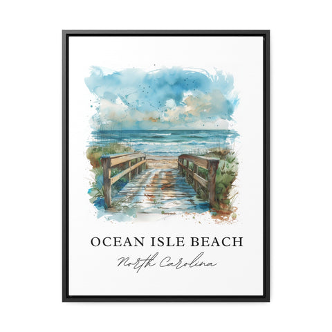 Ocean Isle Beach Art, Ocean Isle Beach NC Print, Ocean Isle Beach Watercolor, Ocean Isle Beach Gift, Travel Poster, Housewarming Gift