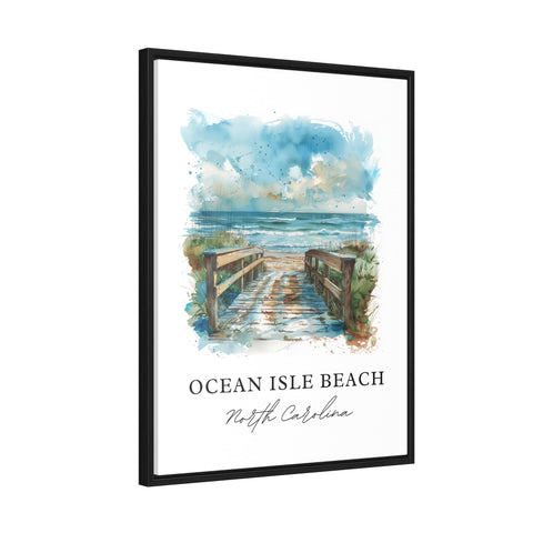 Ocean Isle Beach Art, Ocean Isle Beach NC Print, Ocean Isle Beach Watercolor, Ocean Isle Beach Gift, Travel Poster, Housewarming Gift