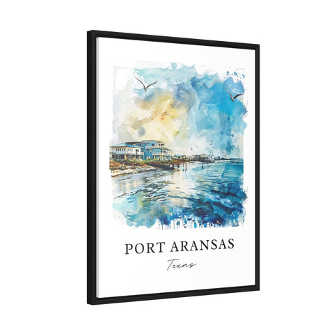 Port Aransas TX Art, Port Aransas Print, Port Aransas Watercolor, Port Aransas Texas Gift, Travel Print, Travel Poster, Housewarming Gift