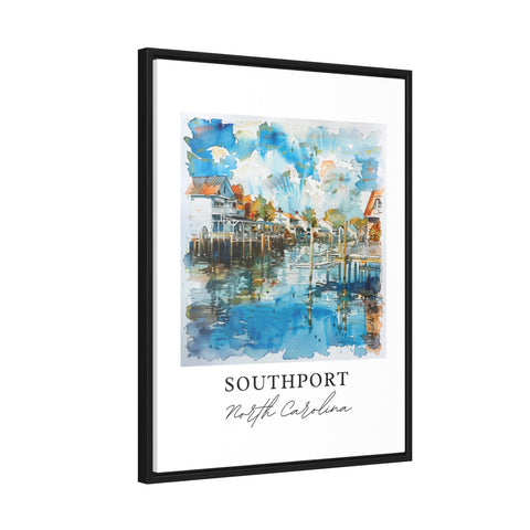 Southport NC Wall Art, Southport Print, Southport Watercolor, Southport North Carolina Gift, Travel Print, Travel Poster, Housewarming Gift
