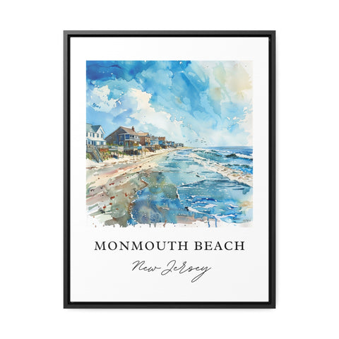 Monmouth Beach Wall Art, Jersey Shore Print, Monmouth Beach Watercolor, Monmouth Beach Gift, Travel Print, Travel Poster, Housewarming Gift