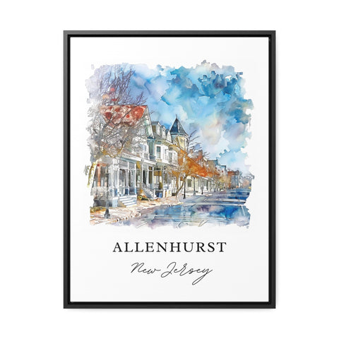 Allenhurst NJ Wall Art, Allenhurst NJ Print, Allenhurst Watercolor, Monmouth County Gift, Travel Print, Travel Poster, Housewarming Gift