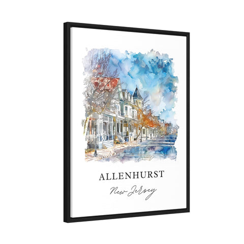 Allenhurst NJ Wall Art, Allenhurst NJ Print, Allenhurst Watercolor, Monmouth County Gift, Travel Print, Travel Poster, Housewarming Gift