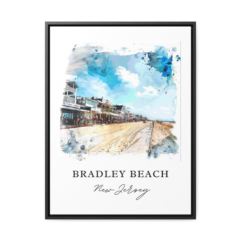 Bradley Beach Wall Art, Bradley Beach Print, Bradley Beach Watercolor, Bradley Beach NJ Gift, Travel Print, Travel Poster, Housewarming Gift