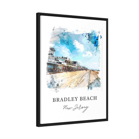 Bradley Beach Wall Art, Bradley Beach Print, Bradley Beach Watercolor, Bradley Beach NJ Gift, Travel Print, Travel Poster, Housewarming Gift