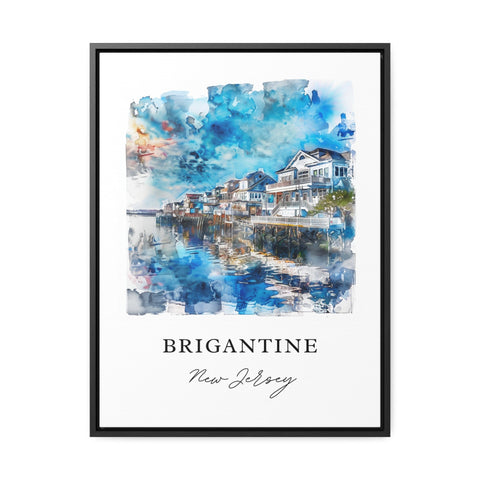 Brigantine NJ Wall Art, Brigantine Print, Brigantine Watercolor, Brigantine New Jersey Gift, Travel Print, Travel Poster, Housewarming Gif