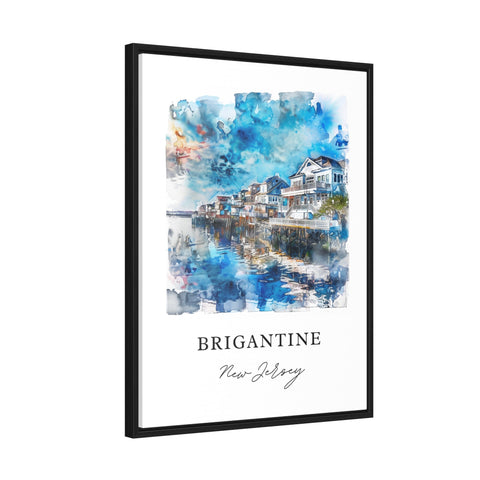 Brigantine NJ Wall Art, Brigantine Print, Brigantine Watercolor, Brigantine New Jersey Gift, Travel Print, Travel Poster, Housewarming Gif