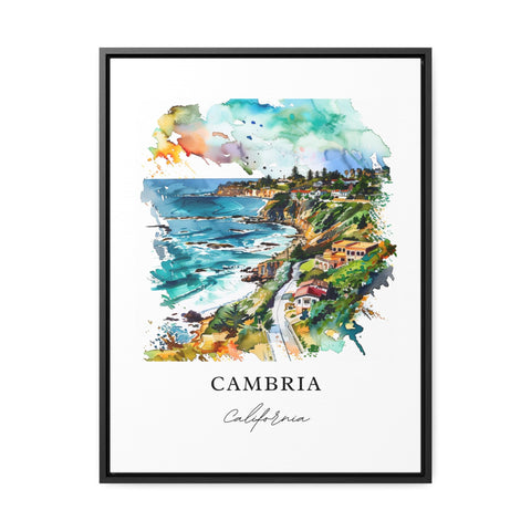 Cambria California Wall Art, Cambria Print, Cambria CA Watercolor, Cambria Gift, Travel Print, Travel Poster, Housewarming Gift