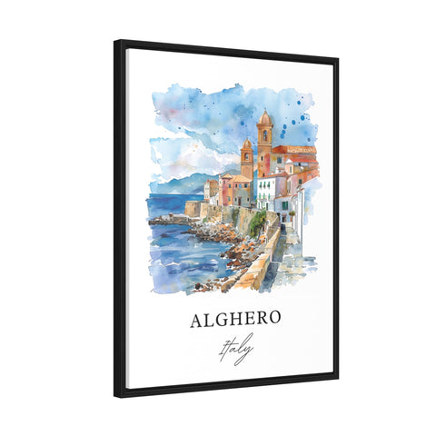 Alghero Italy Wall Art, Alghero Print, Alghero Watercolor, Alghero Gift, Sardinia Travel Print, Travel Poster, Housewarming Gift