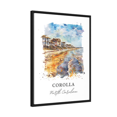 Corolla NC Wall Art, Corolla Print, Corolla OBX Watercolor, Outer Banks Art Gift, Travel Print, Travel Poster, Housewarming Gift