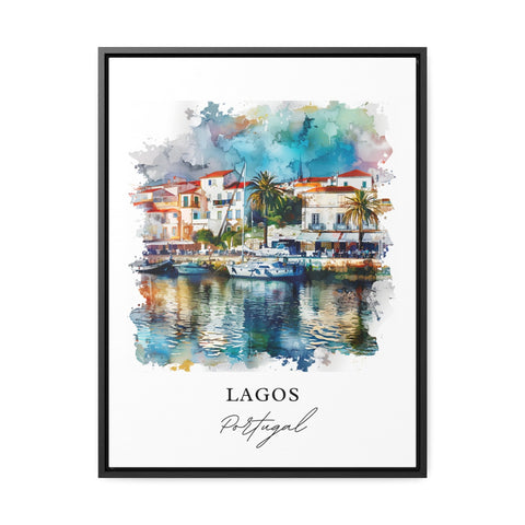 Lagos Portugal Art, Lagos Print, Lagos Watercolor, Lagos Portugal Gift, Travel Print, Travel Poster, Housewarming Gift