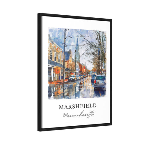 Marshfield MA Wall Art, Marshfield Print, Marshfield Watercolor, Plymouth MA Gift, Travel Print, Travel Poster, Housewarming Gift