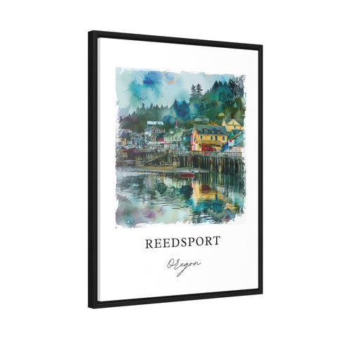Reedsport Oregon Wall Art, Reedsport Print, Reedsport Watercolor, Reedsport OR Gift, Travel Print, Travel Poster, Housewarming Gift