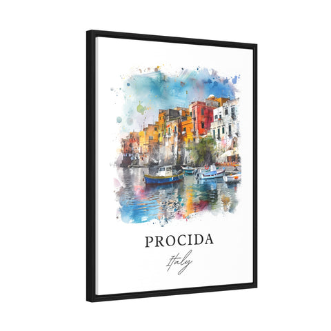 Procida Italy Wall Art, Flegrean Islands Print, Procida Watercolor, Procida Italy Gift, Travel Print, Travel Poster, Housewarming Gift