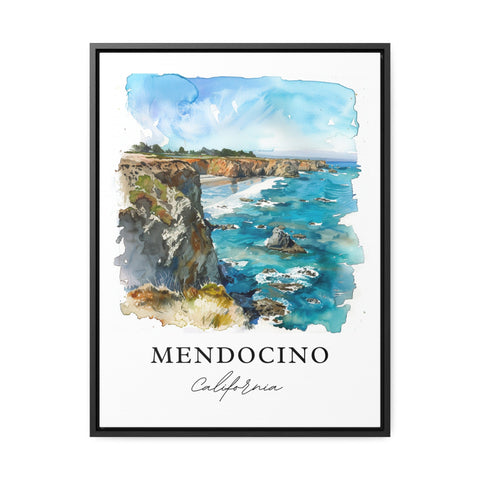 Mendocino CA Wall Art, Mendocino Print, Mendocino Watercolor, Mendocino Cali Gift, Travel Print, Travel Poster, Housewarming Gift