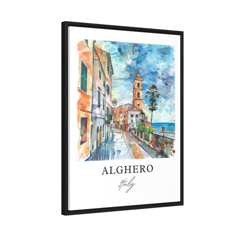 Alghero Italy Wall Art, Alghero Sardinia Print, Alghero Watercolor, Alghero Sardinia Gift, Travel Print, Travel Poster, Housewarming Gift