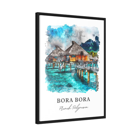 Bora Bora Wall Art, Bora Bora Print, French Polynesia Watercolor, Bora Bora Gift, Travel Print, Travel Poster, Housewarming Gift