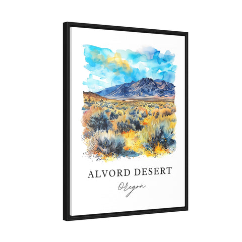 Alvord Desert Wall Art, Alvord Desert Print, Alvord Desert Oregon Watercolor, Harney OR Gift, Travel Print, Travel Poster, Housewarming Gift