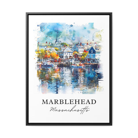 Marblehead MA Wall Art, Marblehead Print, Marblehead Watercolor, Marblehead Mass. Gift, Travel Print, Travel Poster, Housewarming Gift