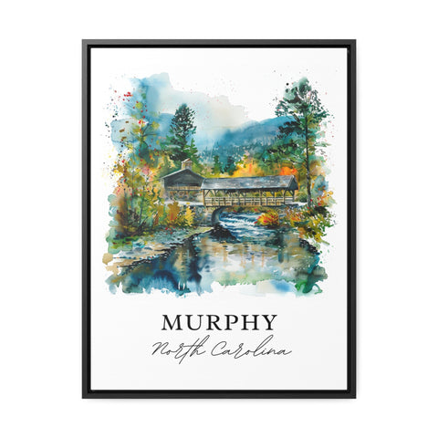 Murphy NC Wall Art, Cherokee County NC Print, Murphy Watercolor, Murphy North Carolina Gift, Travel Print, Travel Poster, Housewarming Gift