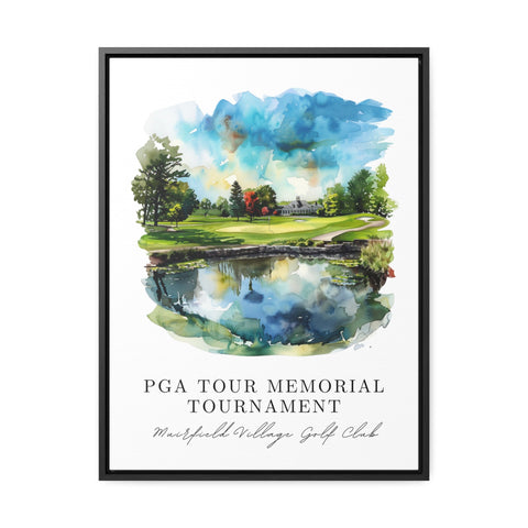 Memorial Tournament Art, PGA Tour Print, PGA Watercolor Art, Muirfield Village Golf Club Gift, Travel Print, Housewarming Gift, Golf Lover