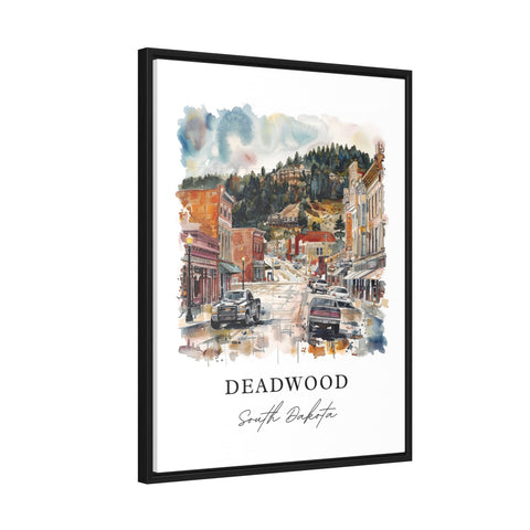 Deadwood South Dakota Art, Deadwood SD Print, Deadwood Watercolor, Deadwood SD Gift, Travel Print, Travel Poster, Housewarming Gift