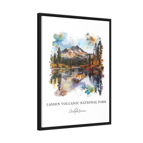 Lassen National Park Art, Lassen Volcanic Print, California Watercolor, Lassen Park Gift, Travel Print, Travel Poster, Housewarming Gift