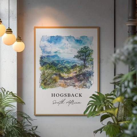 Hogsback Wall Art, Amathole Mountains Print, Hogsback SA Watercolor, Hogsback Gift, Travel Print, Travel Poster, Housewarming Gift