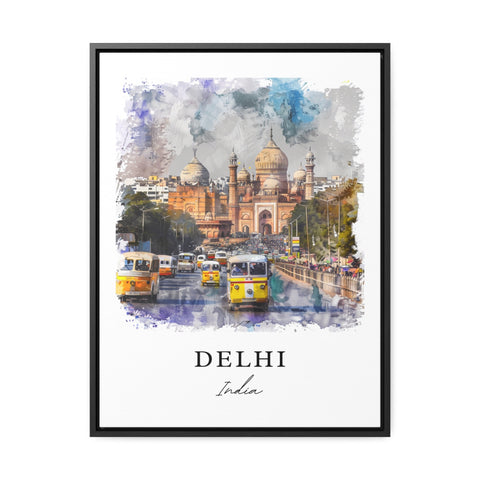 Delhi India Wall Art, Delhi Print, New Delhi Watercolor Art, Delhi India Gift, Travel Print, Travel Poster, Housewarming Gift