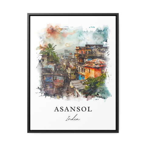 Asansol India Wall Art, Asansol Print, Asansol Watercolor Art, West Bengal Gift, Travel Print, Travel Poster, Housewarming Gift