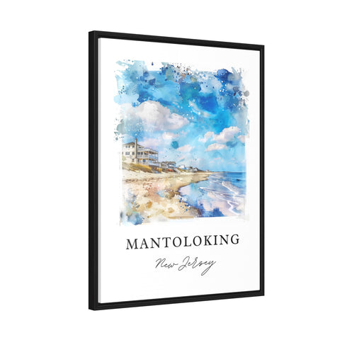 Mantaloking NJ Art, Mantaloking Print, Jersey Shore Watercolor Art, Mantaloking Gift, Travel Print, Travel Poster, Housewarming Gift