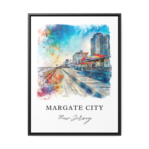 Margate City Wall Art, Margate NJ Print, Margate City Watercolor Art, Margate City Gift, Travel Print, Travel Poster, Housewarming Gift