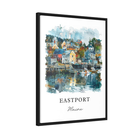 Eastport Maine Art, Eastport Print, Eastport Maine Watercolor Art, Moose Island ME Gift, Travel Print, Travel Poster, Housewarming Gift