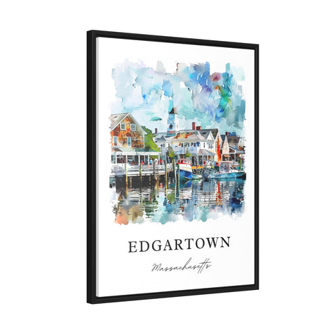 Edgartown MA Wall Art, Martha's Vineyard Print, Edgartown Watercolor, Edgartown Mass. Gift, Travel Print, Travel Poster, Housewarming Gift