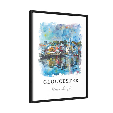 Gloucester Massachusetts Art, Cape Ann Print, Gloucester MA Watercolor, Gloucester Mass Gift, Travel Print, Travel Poster, Housewarming Gift