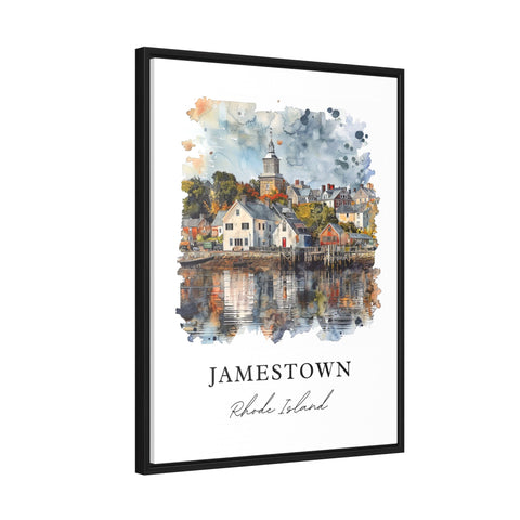 Jamestown Rhode Island Art, Newport County Print, Jamestown Watercolor, Jamestown RI Gift, Travel Print, Travel Poster, Housewarming Gift