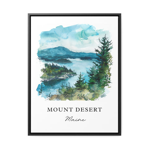 Mount Desert Maine Art, Mount Desert Print, Hancock County Watercolor, Mt Desert Maine Gift, Travel Print, Travel Poster, Housewarming Gift