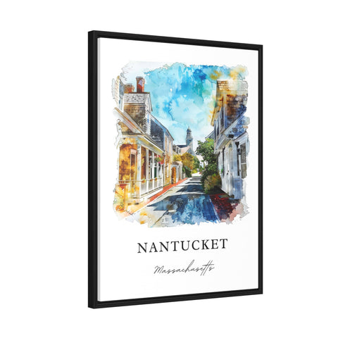 Nantucket Wall Art, Nantucket MA Print, Cape Cod Watercolor Art, Nantucket Gift, Travel Print, Travel Poster, Housewarming Gift