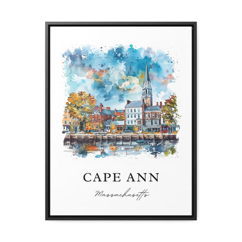 Cape Ann Wall Art, Cape Ann MA Print, Rockport Mass. Watercolor Art, Gloucester MA. Gift, Travel Print, Travel Poster, Housewarming Gift