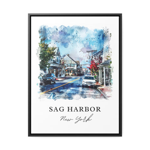 Sag Harbor Wall Art, Southampton Print, East Hampton Watercolor Art, Sag Harbor NY Gift, Travel Print, Travel Poster, Housewarming Gift