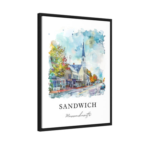 Sandwich MA Wall Art, Cape Cod Print, Barnstable County Art, Sandwich Massachusetts Gift, Travel Print, Travel Poster, Housewarming Gift