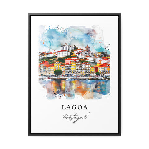 Lagoa Portugal Art, Lagoa Print, Faro Watercolor Art, Algarve Portugal Art Gift, Travel Print, Travel Poster, Housewarming Gift