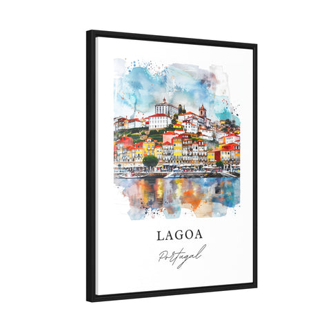 Lagoa Portugal Art, Lagoa Print, Faro Watercolor Art, Algarve Portugal Art Gift, Travel Print, Travel Poster, Housewarming Gift