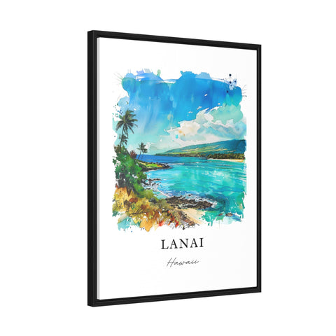 Lanai Hawaii Wall Art, Maui Hawaii Print, Lanai HI Watercolor, Lanai Gift, Travel Print, Travel Poster, Housewarming Gift