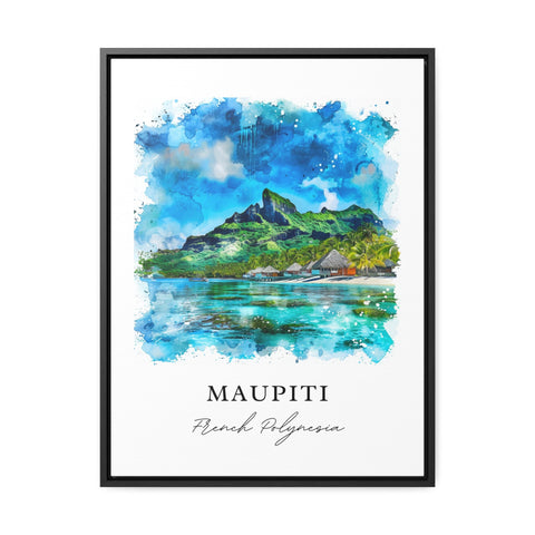 Maupiti Island Art, Maupiti Print, French Polynesia Watercolor Art, Maupiti FP Gift, Travel Print, Travel Poster, Housewarming Gift