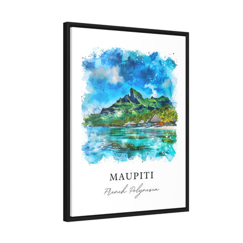 Maupiti Island Art, Maupiti Print, French Polynesia Watercolor Art, Maupiti FP Gift, Travel Print, Travel Poster, Housewarming Gift